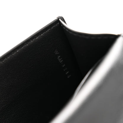 Celine Shiny Calfskin Triomphe Flap Card Holder Black 16 of 19