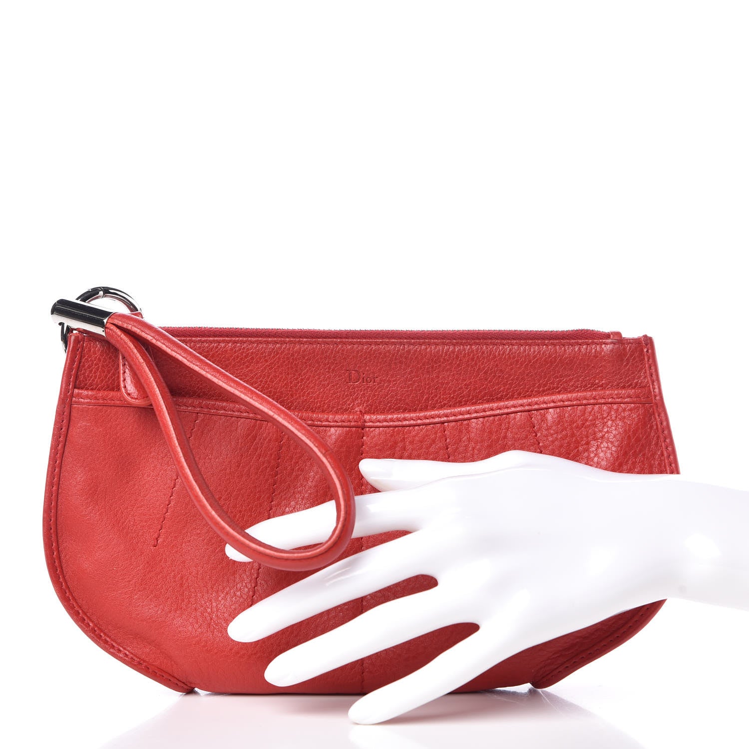 Christian Dior Calfskin Wrislet Red 2 of 9
