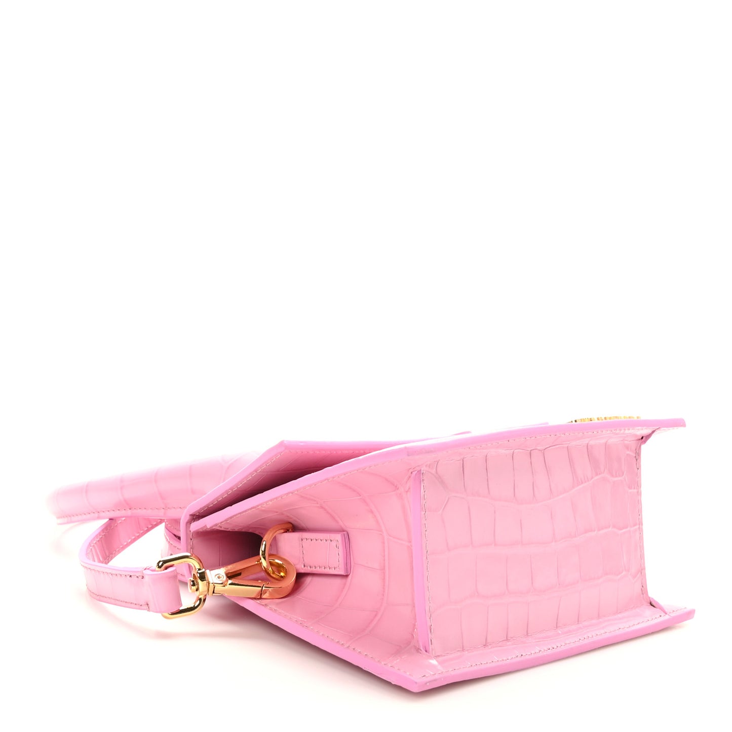 Calfskin Crocodile Embossed Le Chiquito Moyen Pink