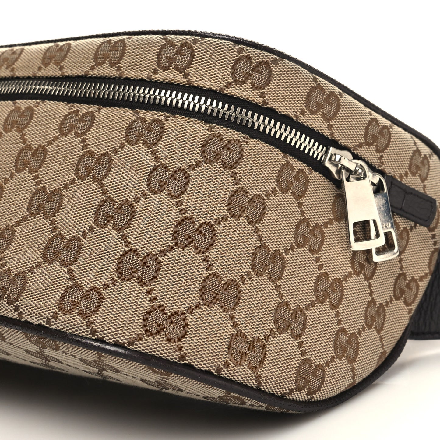 Monogram Dollar Calfskin Waist Pouch Beige Ebony Testa di Moro Marrone Scuro
