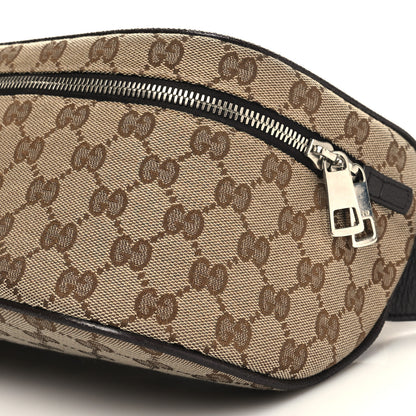 Gucci Monogram Dollar Calfskin Waist Pouch Beige Ebony Testa di Moro Marrone Scuro 10 of 10
