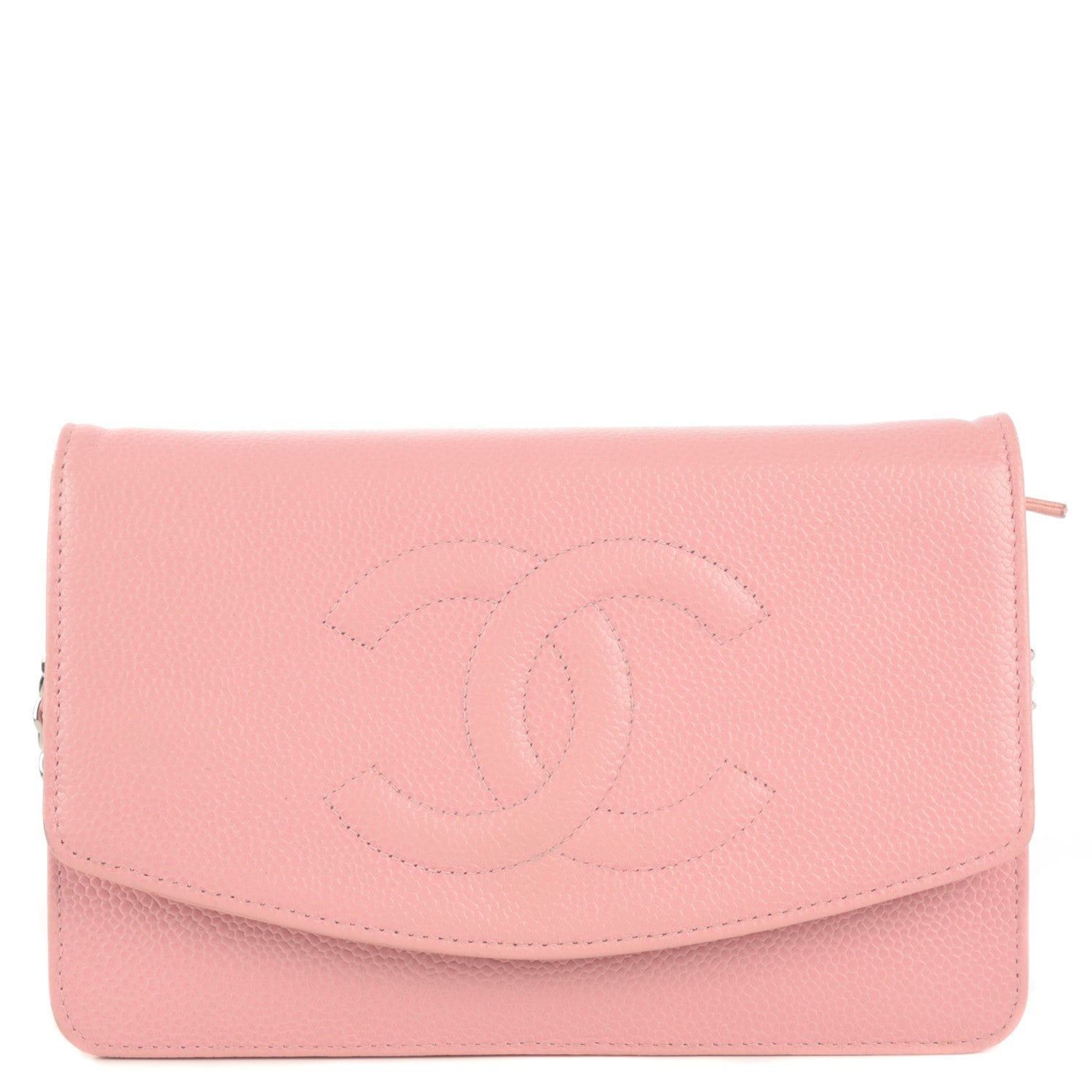 Chanel Caviar Timeless CC Wallet on Chain WOC Pink 1 of 14