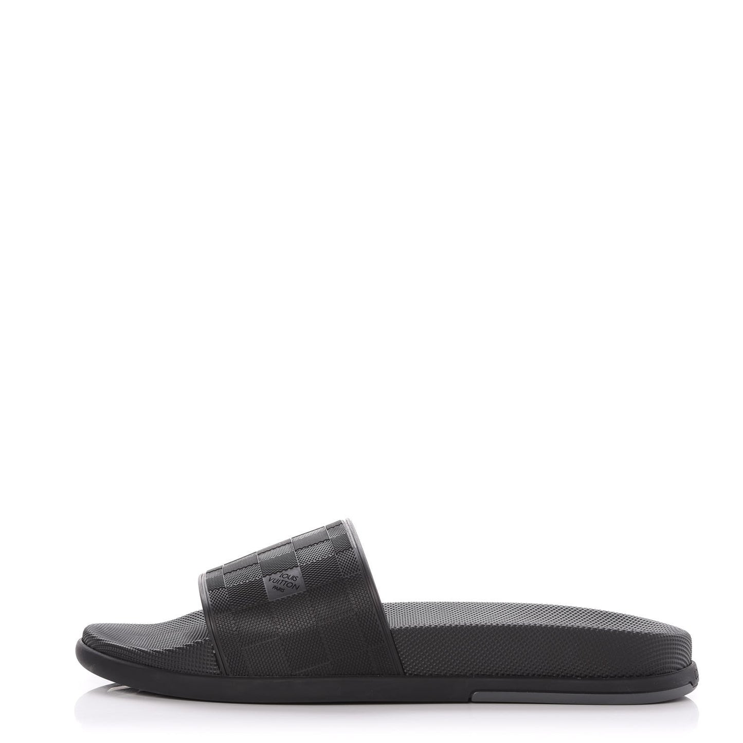 Rubber Damier Mens Waterfront Mules 6 Black