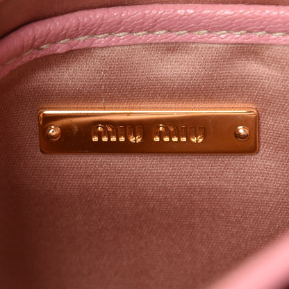 Miu Miu Goatskin Madras Shoulder Bag Rosa 8 of 11