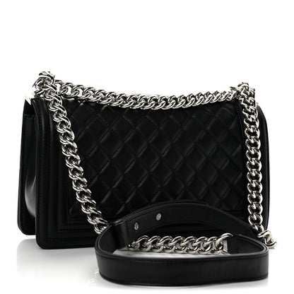 Chanel Calfskin Quilted Medium Boy Flap Black 3 of 14