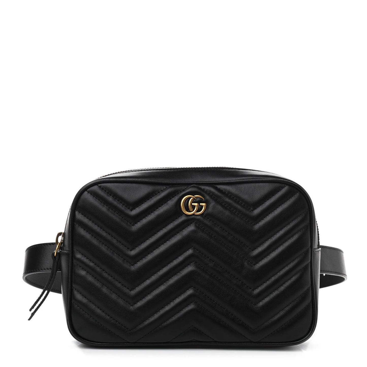Calfskin Matelasse Mens GG Marmont Belt Bag 80 32 Black
