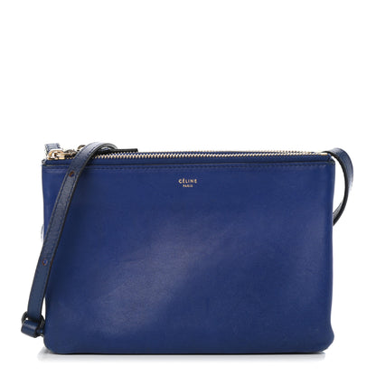 Celine Lambskin Small Trio Crossbody Bag Electric Blue 1 of 9