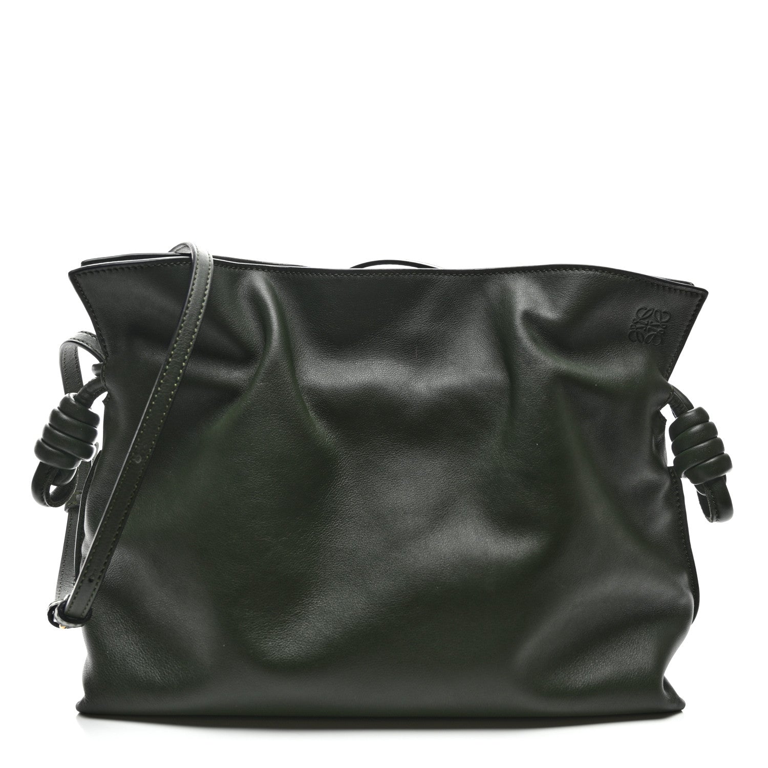 Loewe Nappa Calfskin Medium Flamenco Knot Clutch Avocado Green 1 of 9