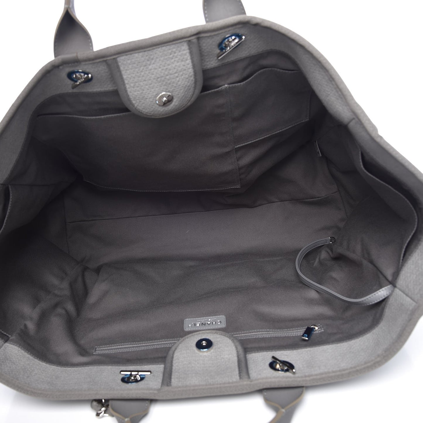 Canvas Extra Large Deauville Tote Grey