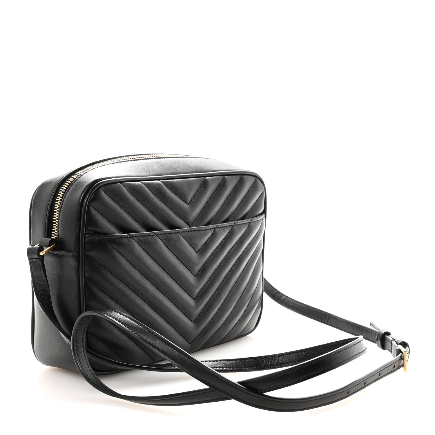 Saint Laurent Calfskin Matelasse Monogram Lou Camera Bag Black 3 of 10