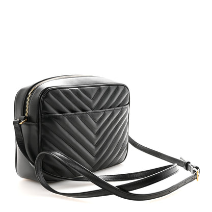Saint Laurent Calfskin Matelasse Monogram Lou Camera Bag Black 3 of 10