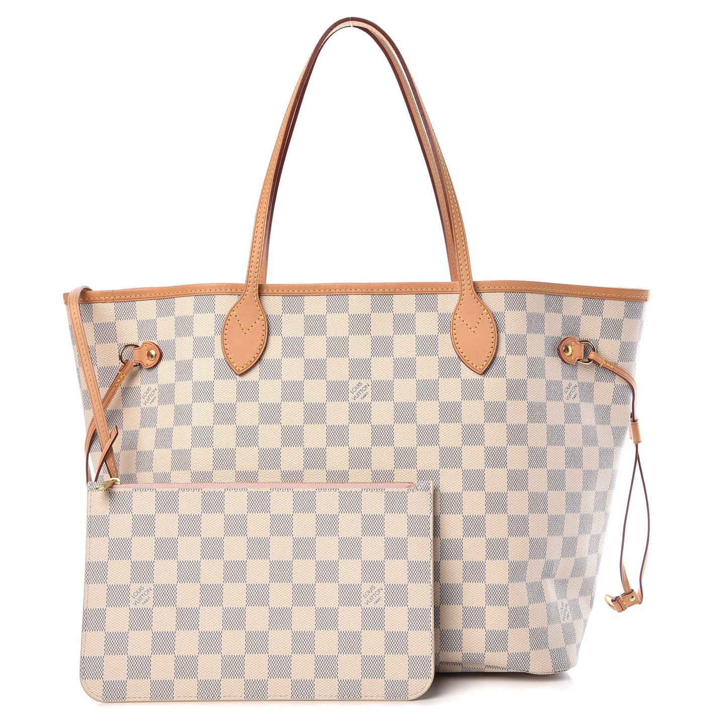 Damier Azur Neo Neverfull MM Rose Ballerine