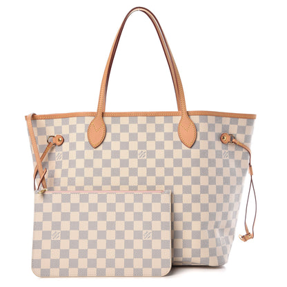 Louis Vuitton Damier Azur Neo Neverfull MM Rose Ballerine 1 of 11