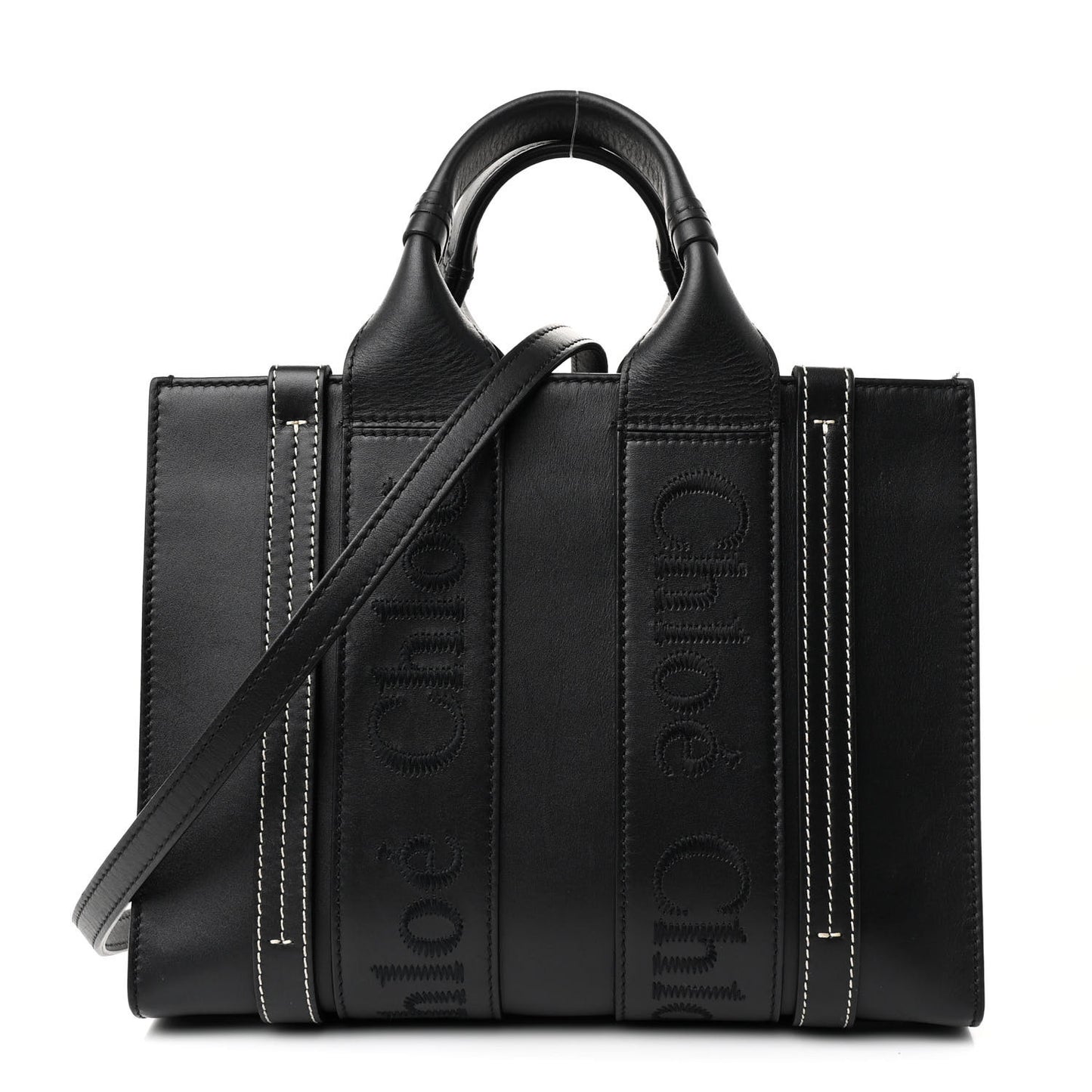 Calfskin Small Woody Tote Black
