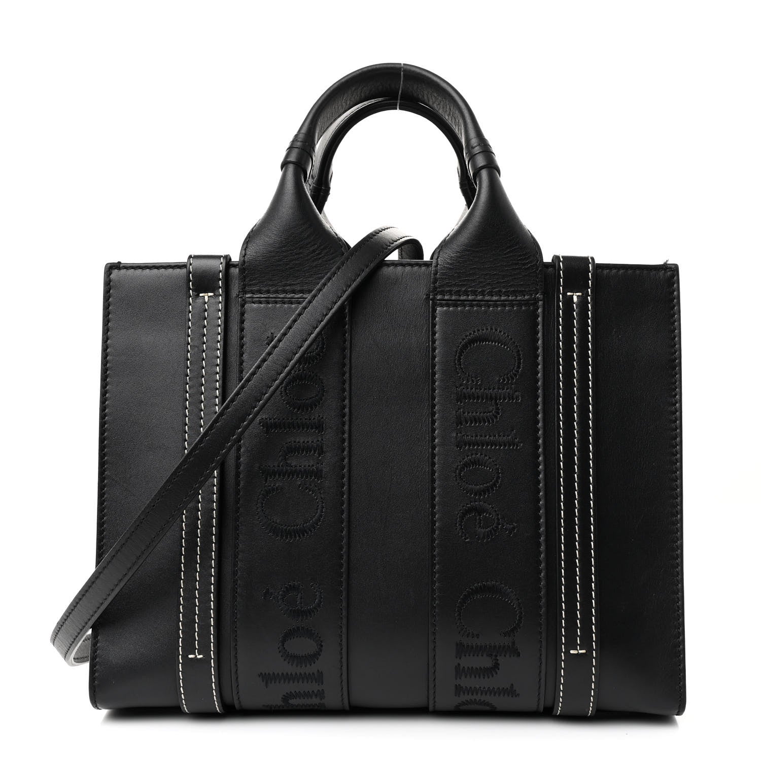 Chloe Calfskin Small Woody Tote Black 1 of 11