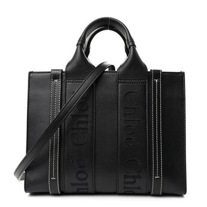 Chloe Calfskin Small Woody Tote Black 1 of 11