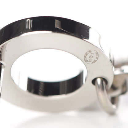Chanel Crystal CC Drop Earrings Silver 5 of 5