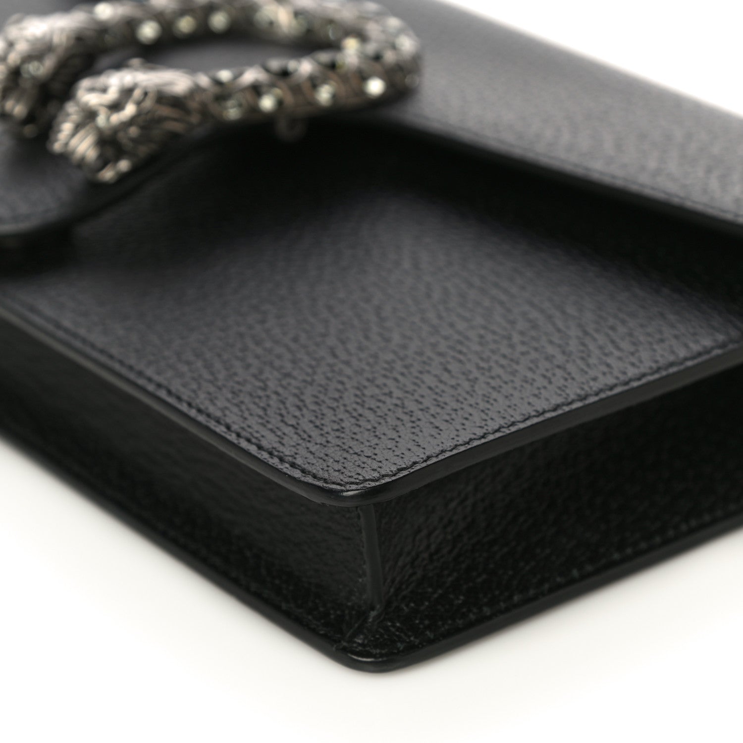 Gucci Dollar Calfskin Crystal Dionysus Clutch Wristlet Black Black Diamond 11 of 11