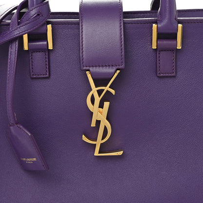 Saint Laurent Calfskin Monogram Baby Cabas Purple 7 of 9