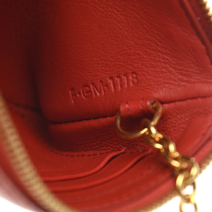 Celine Calfskin Medium Half Zip Multifunction Wallet Coin Purse Fox Red 15 of 18