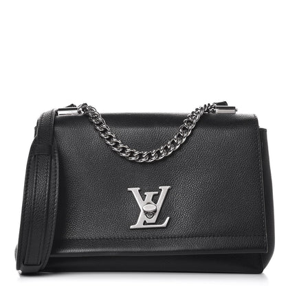 Louis Vuitton Calfskin Lockme II Chain Bag BB Black 1 of 9