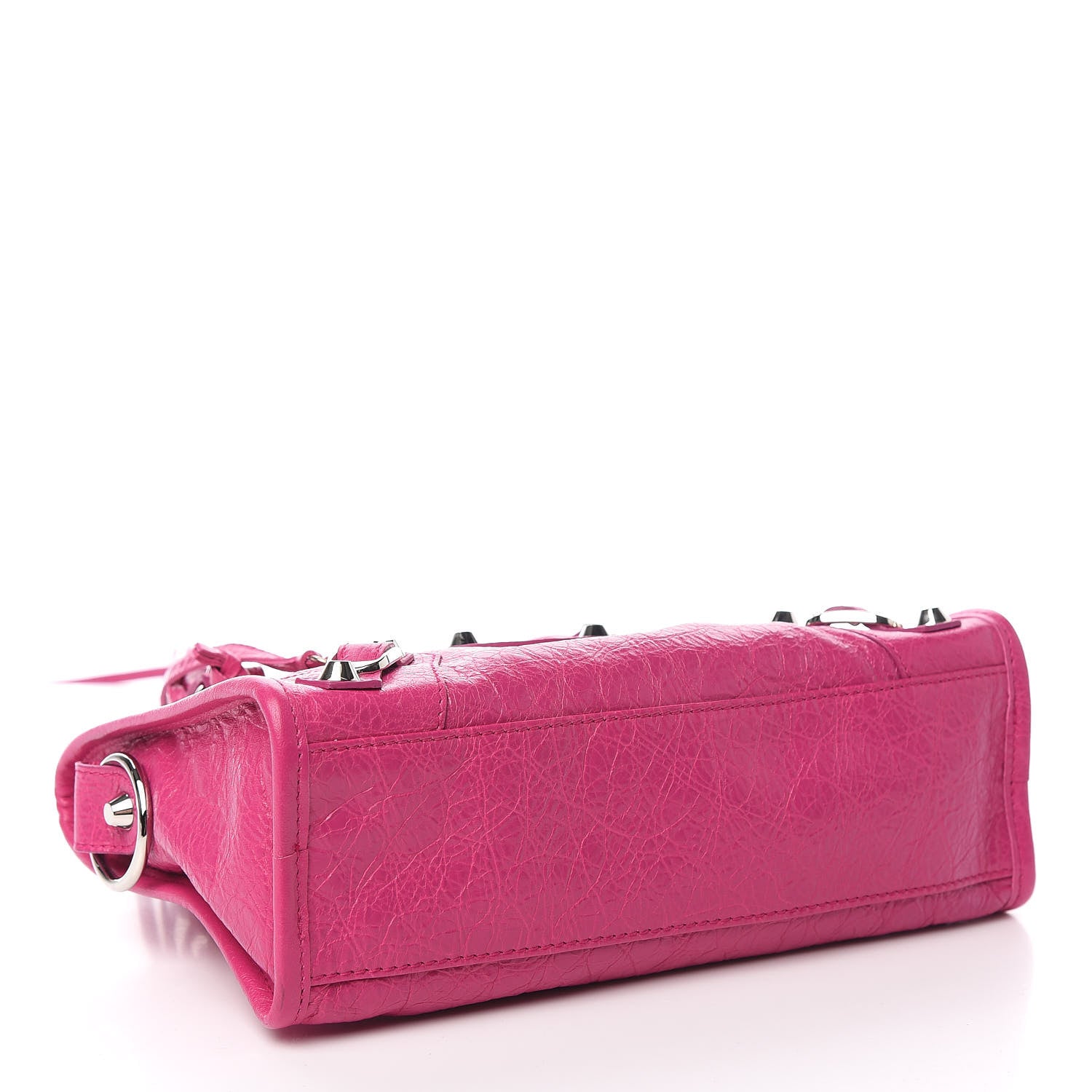 Balenciaga Agneau Classic Silver Hardware Mini City Rose Magenta 3 of 8