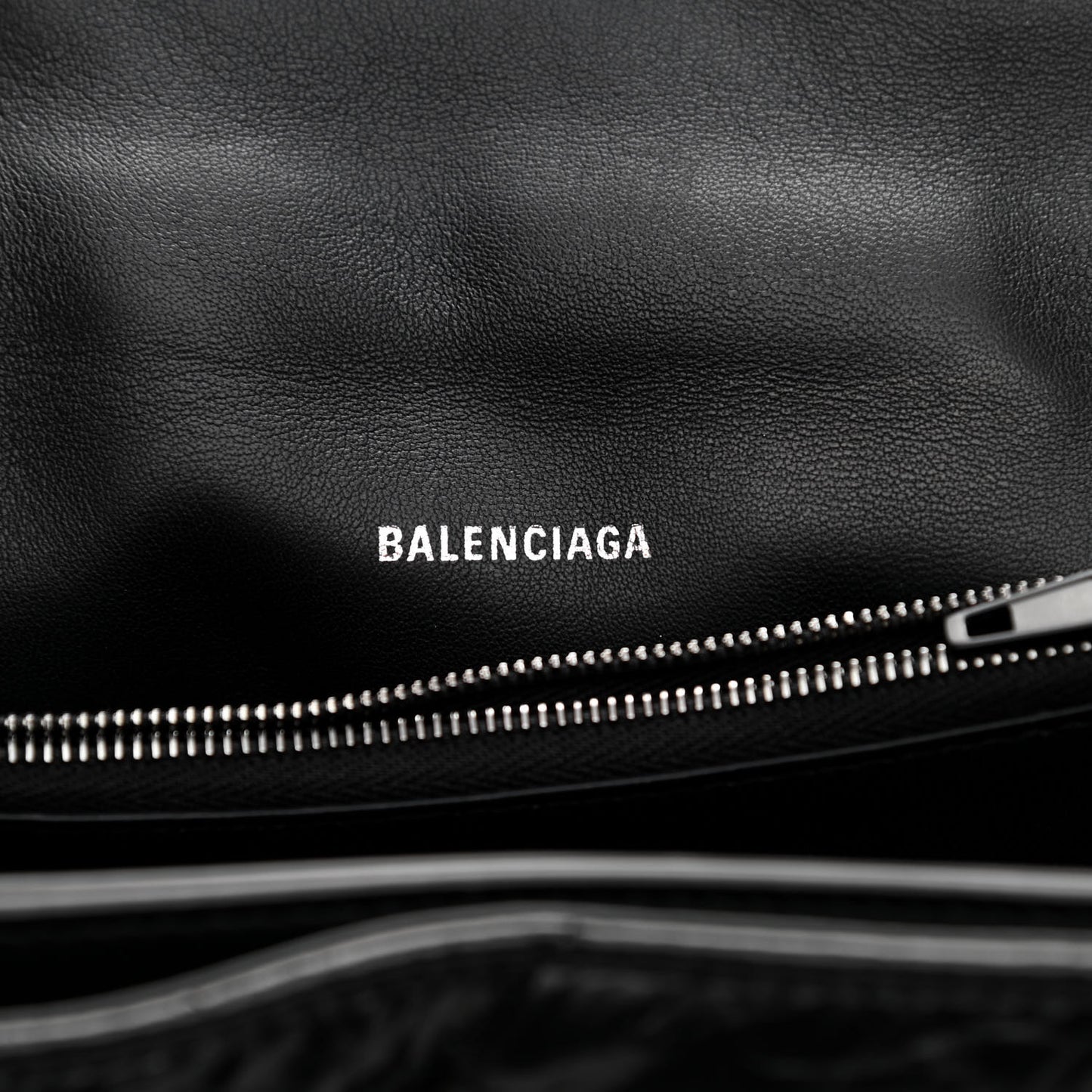 Crushed Calfskin Quilted Matte Black Hardware Small Crush Chain Bag Black
