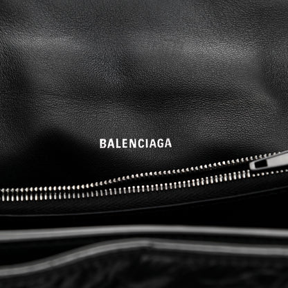 Balenciaga Crushed Calfskin Quilted Matte Black Hardware Small Crush Chain Bag Black 6 of 9