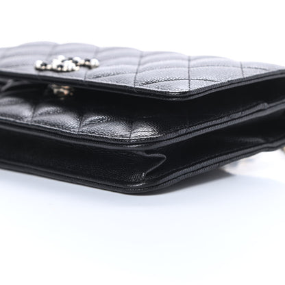 Chanel Caviar Quilted Coco Candy Wallet On Chain WOC Black 11 of 13