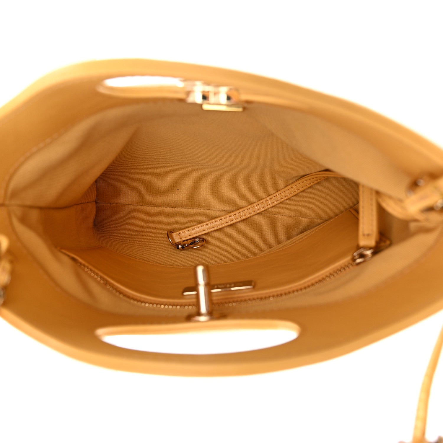 Chanel Shiny Crumpled Calfskin Quilted Mini 31 Shopping Bag Yellow 5 of 11