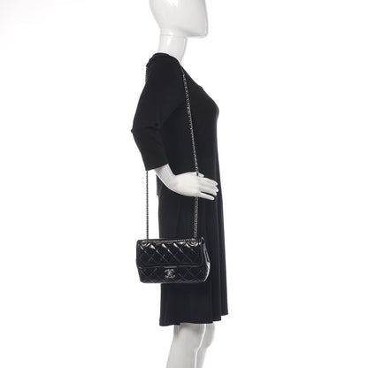 Chanel Patent Quilted Large Coco Shine Flap Black 2 of 10
