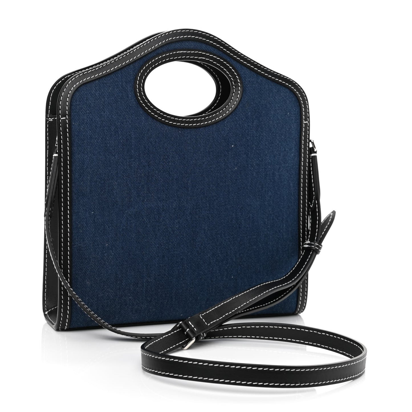 Denim Smooth Calfskin Mini Pocket Bag Blue