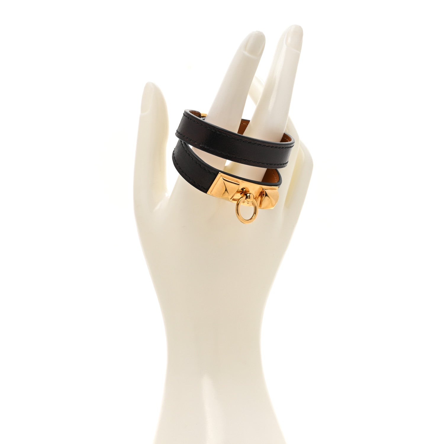 Hermes Box Rivale Double Tour Bracelet XS Black 2 of 7