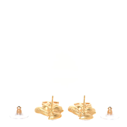 Chanel Crystal Sparkling Wheat CC Drop Earrings Gold 3 of 5