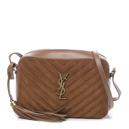 Saint Laurent Suede Matelasse Monogram Lou Camera Bag Cinnamon 1 of 13