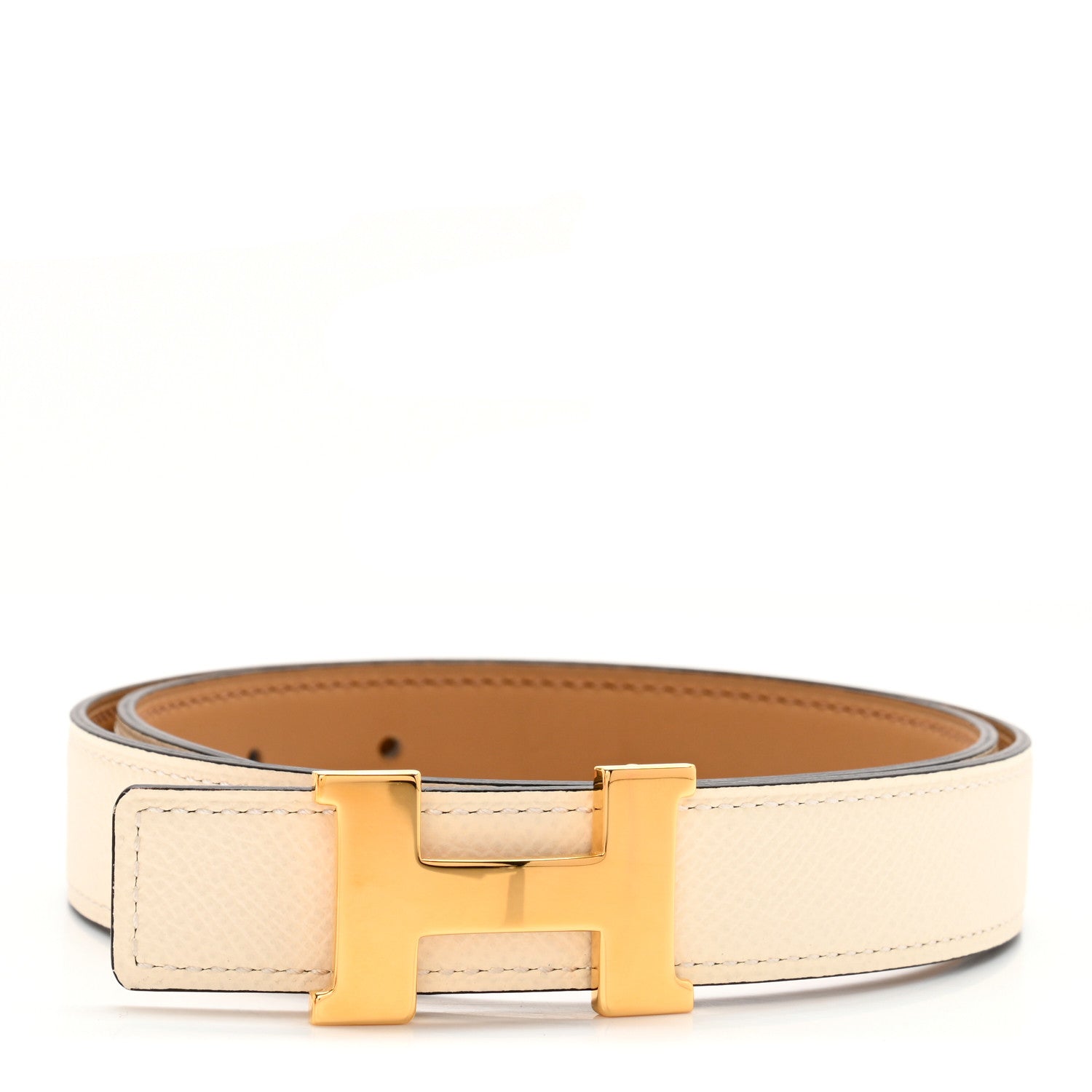 Hermes Swift Epsom 24mm Mini Constance H Belt 65 Biscuit Nata 1 of 5
