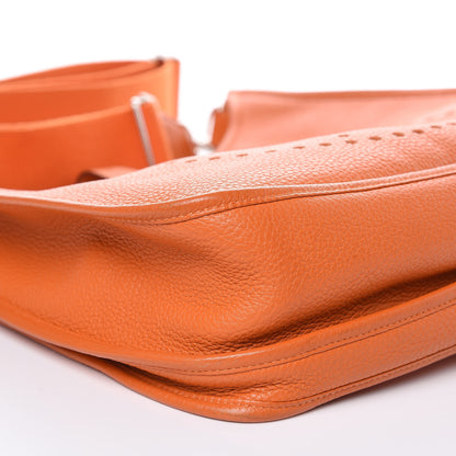 Hermes Taurillon Clemence Evelyne III GM Orange 9 of 13