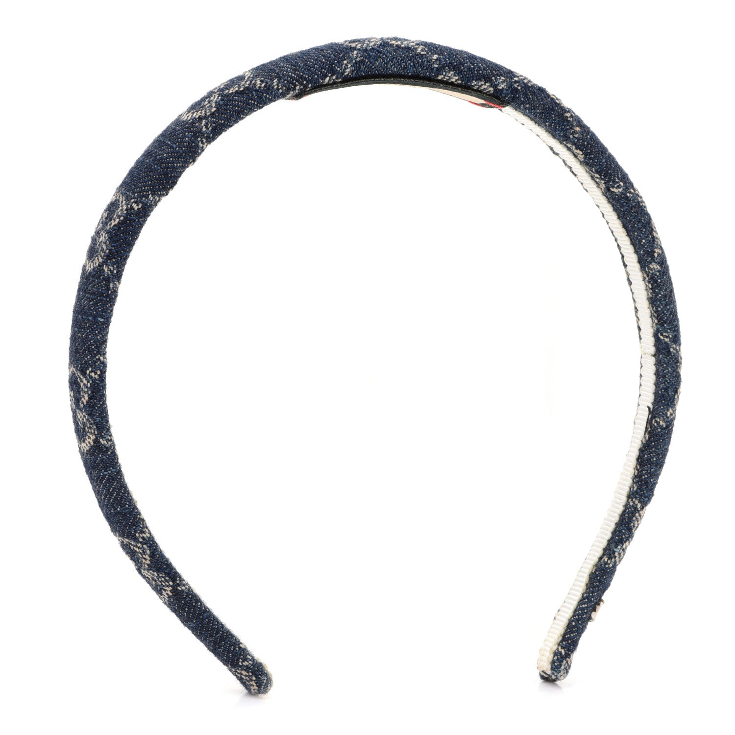 Gucci Denim Monogram Headband 2 of 7