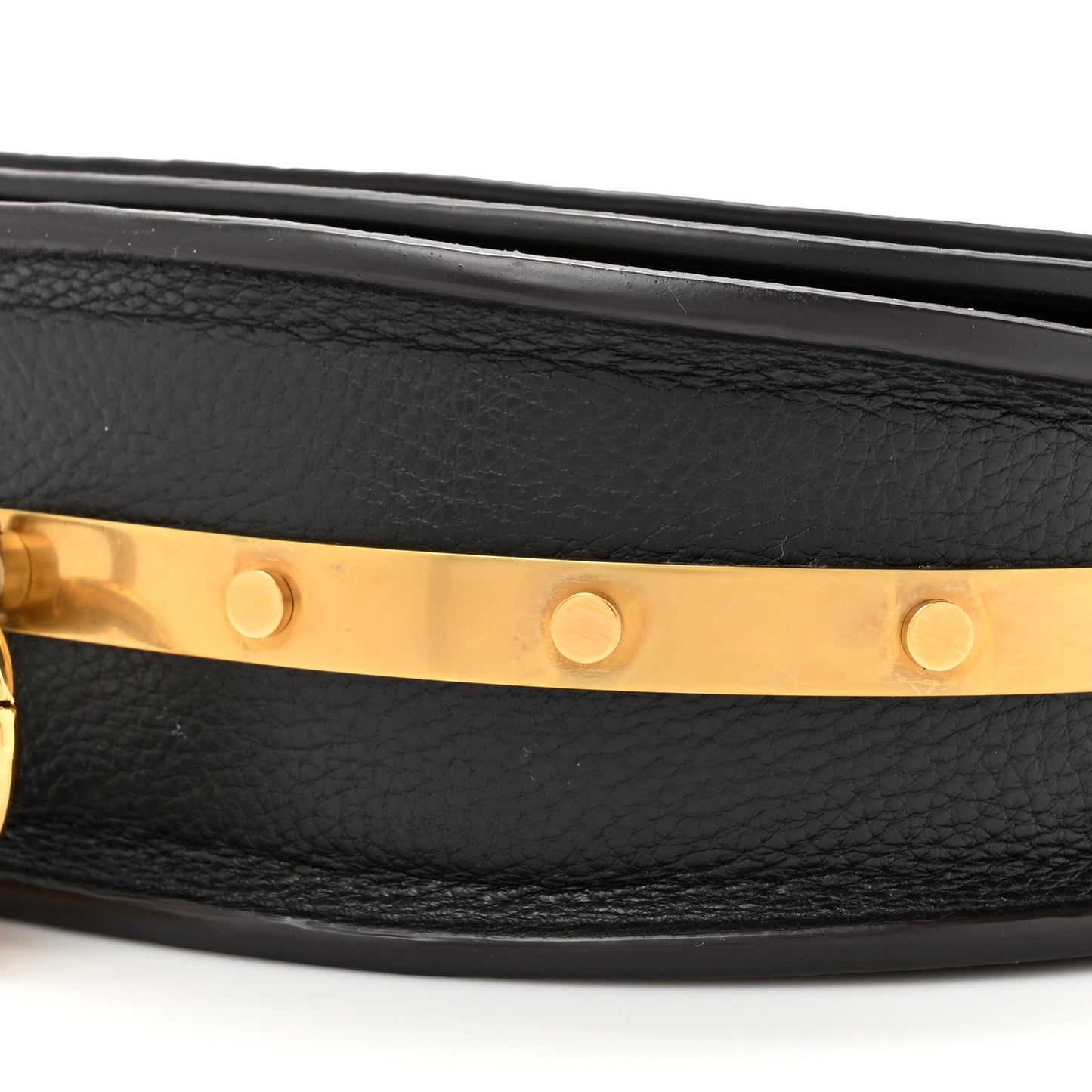 Calfskin Small Nile Bracelet Minaudiere Bag Black