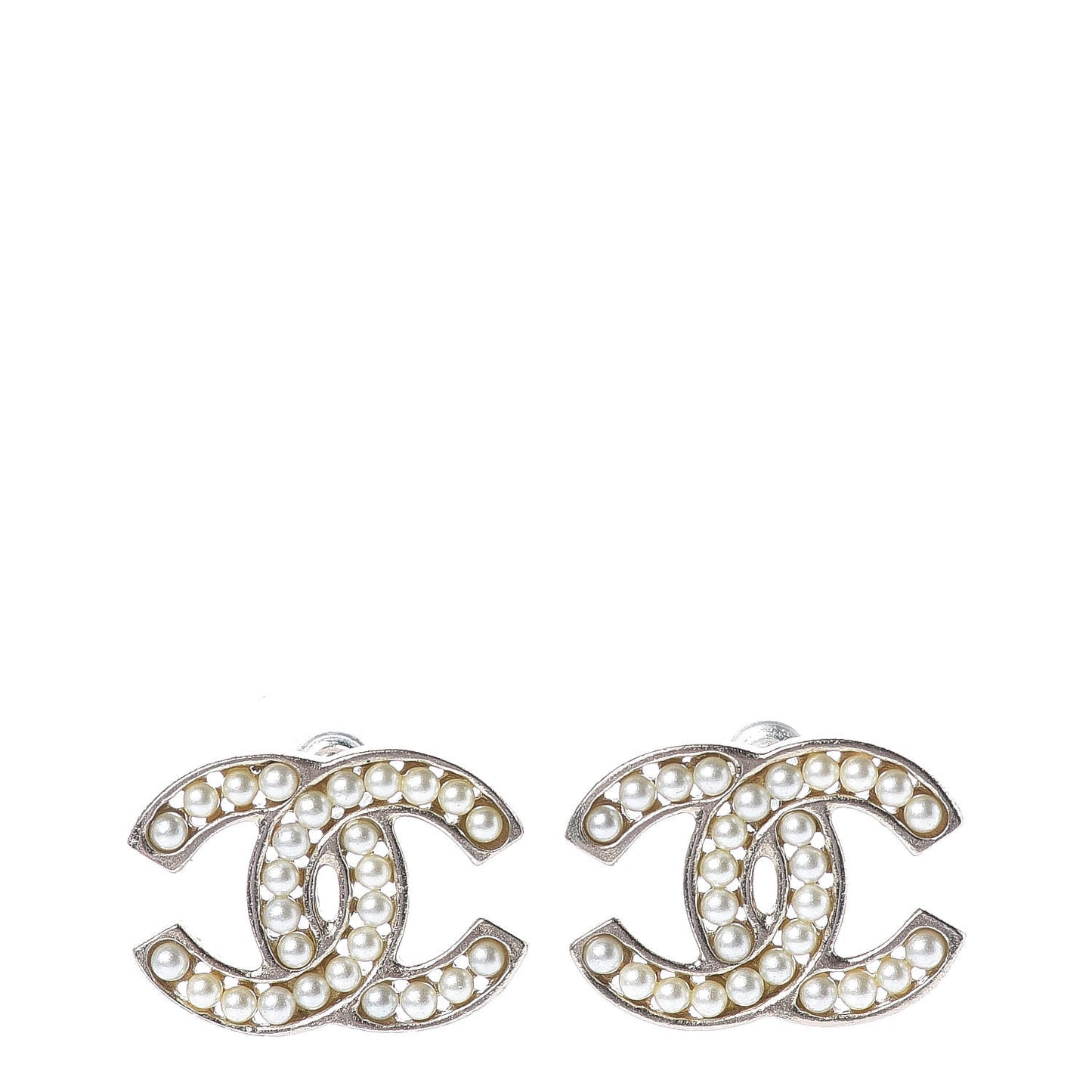 Pearl CC Earrings Light Gold