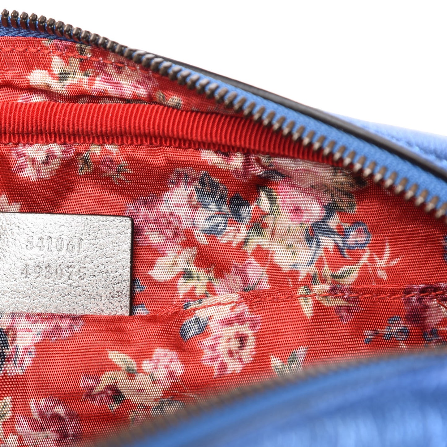 Laminated Nappa Trapuntata Small Zumi Shoulder Bag Rosso Marine Argento