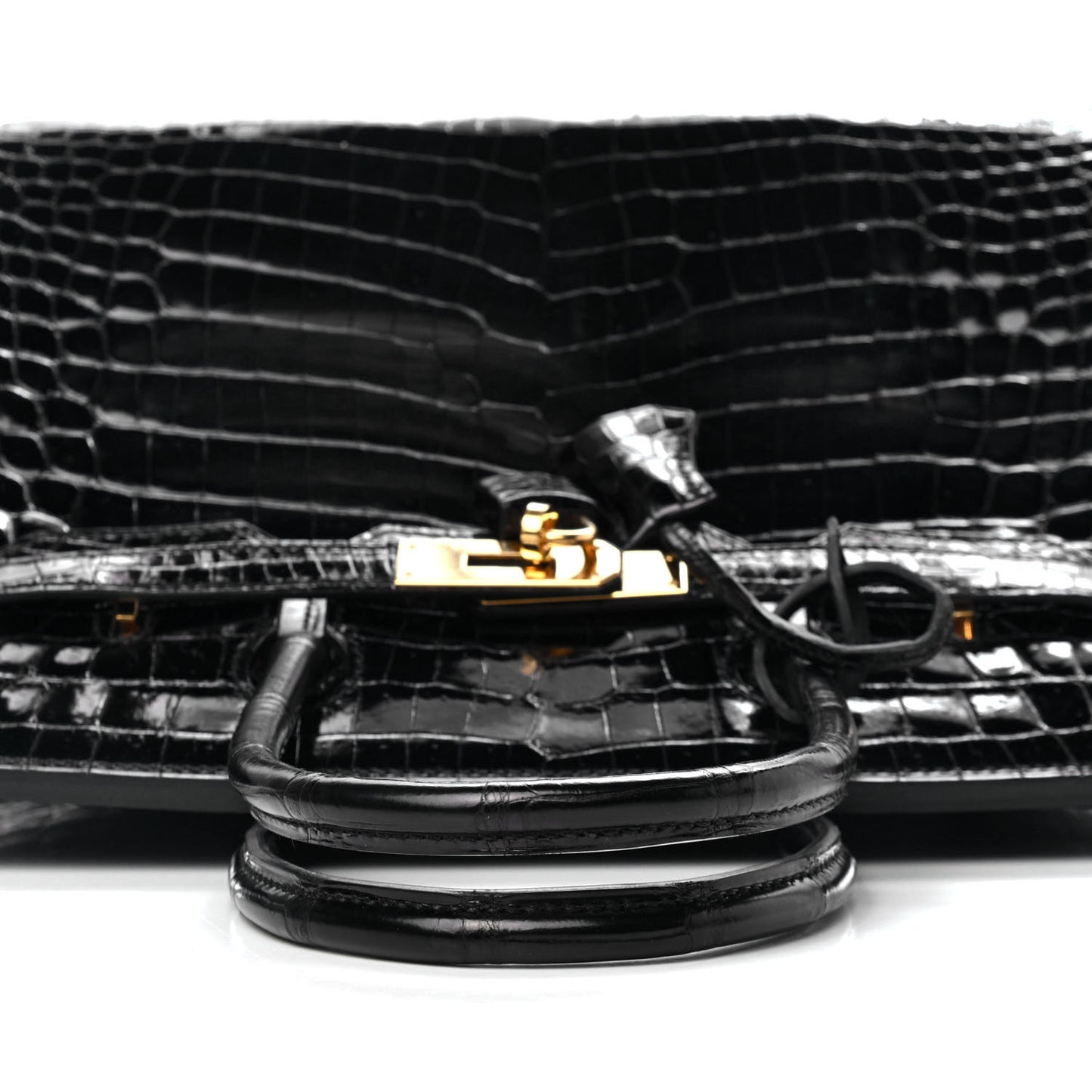 Shiny Niloticus Crocodile Birkin 30 Black
