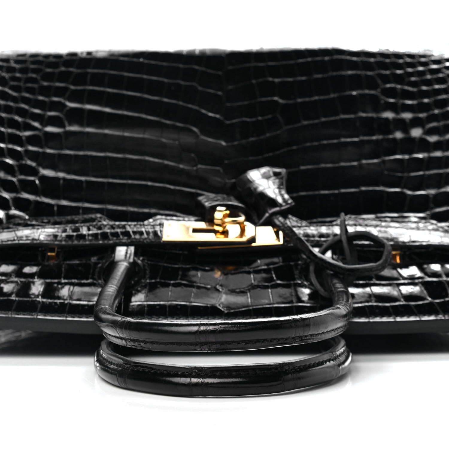 Hermes Shiny Niloticus Crocodile Birkin 30 Black 12 of 33