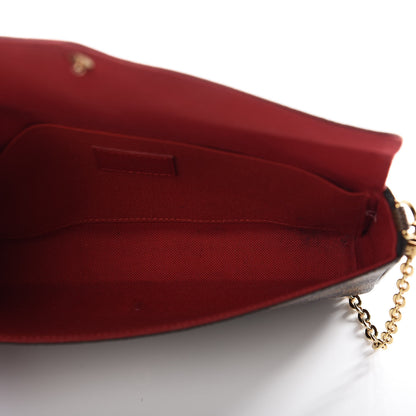 Louis Vuitton Damier Ebene Pochette Felicie Chain Wallet 6 of 12