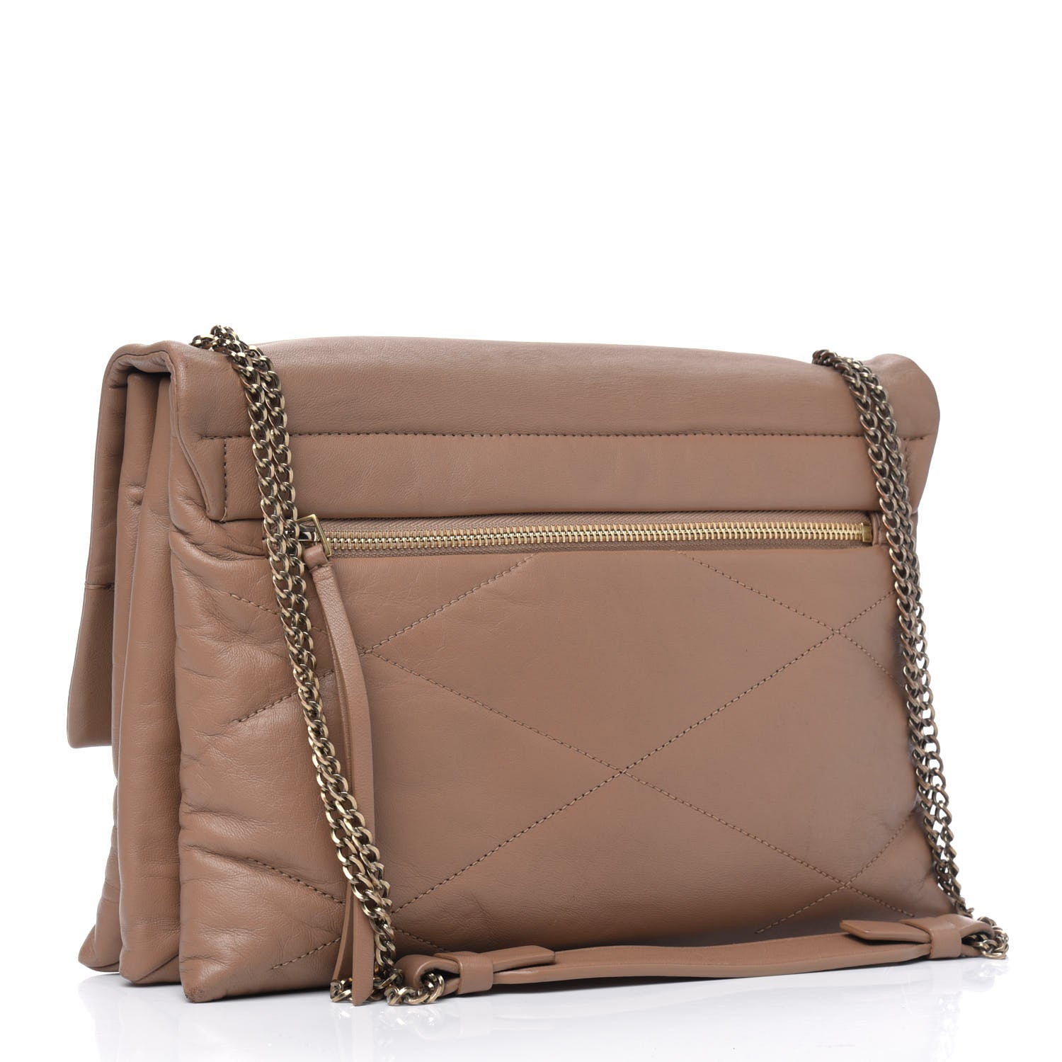 Lanvin Lambskin Quilted Medium Sugar Flap Shoulder Bag Sand 2 of 5