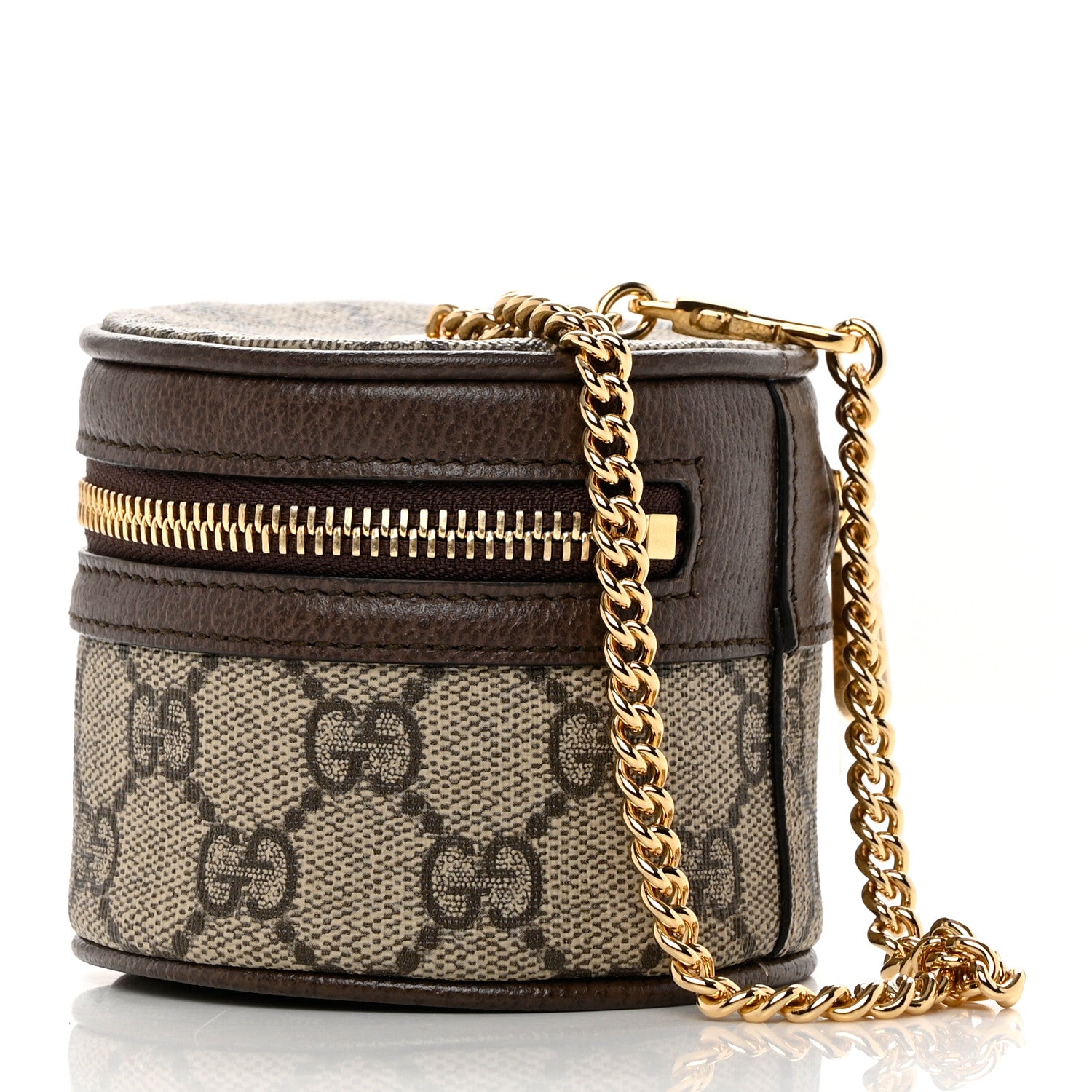 Gucci GG Supreme Monogram Web Ophidia Wrist Wallet Beige Ebony New Acero 3 of 8