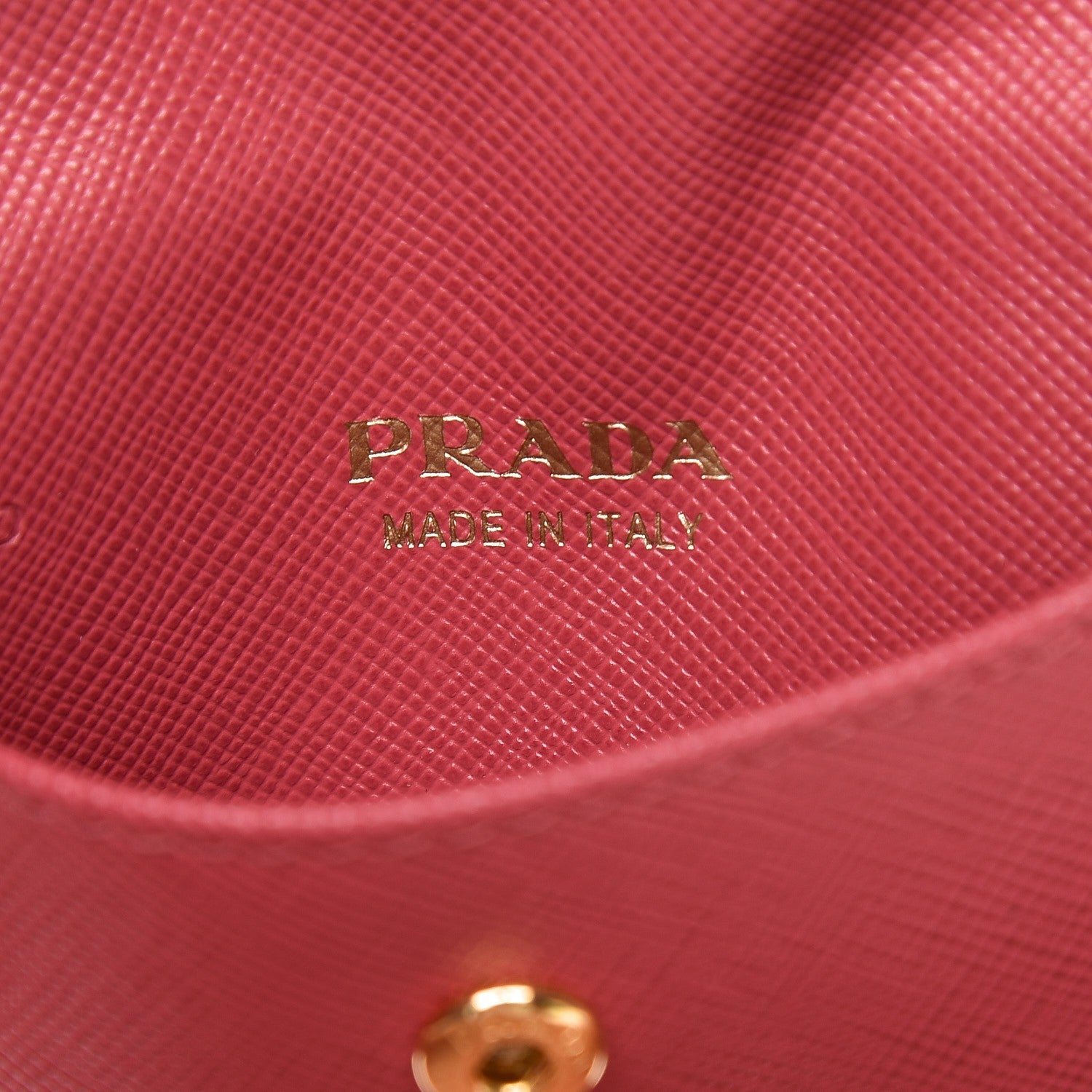 Prada Saffiano Metal Coin Purse Peonia 5 of 8