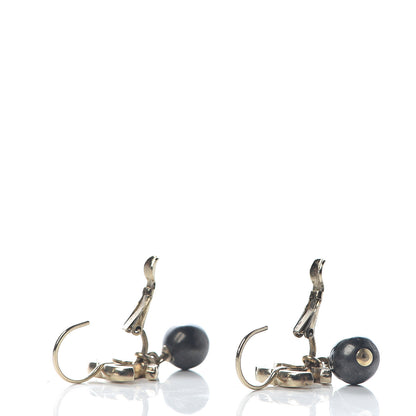 Chanel Bead CC Dangle Earrings Gold 3 of 5