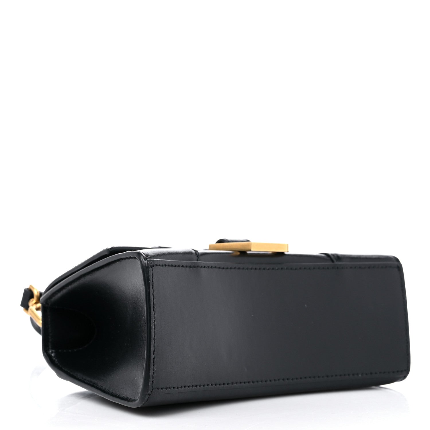 Balenciaga Shiny Box Calfskin Hourglass Top Handle Bag XS Black 4 of 12