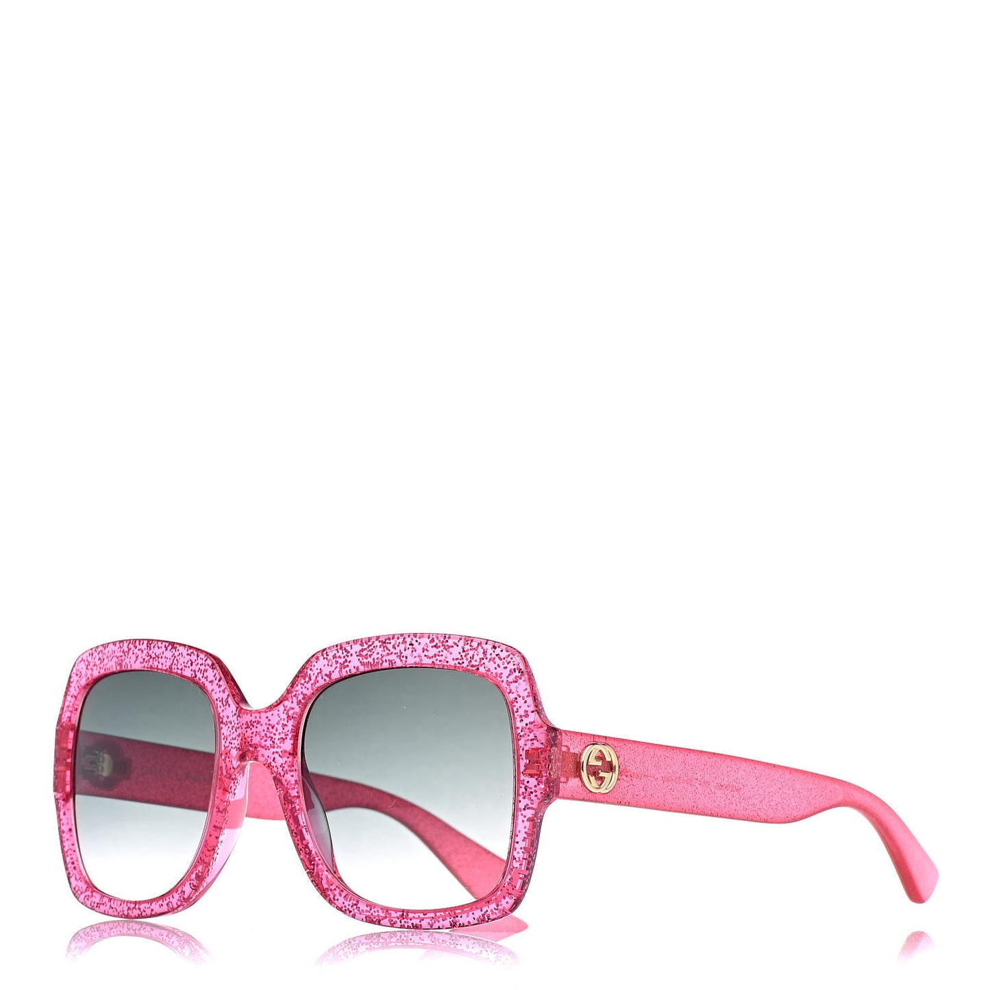Square Frame GG 0036S Sunglasses Glitter Pink